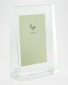 Tizo Clear Crystal Glass Pyramid-shaped 5 X 7 Picture Frame In Clear
