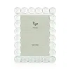 Tizo Clear Crystal Picture Frame Single Row Bubbles 5x7