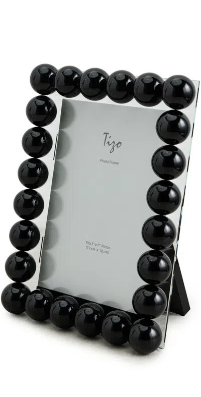 Tizo Design 5x7 Crystal Frame - Black Single Ball Black