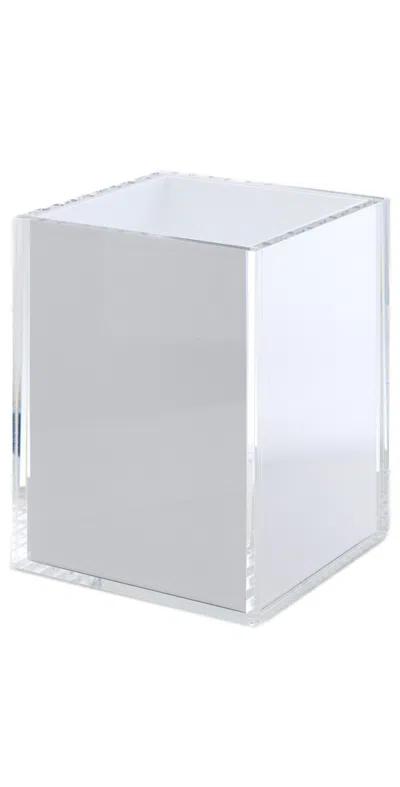 Tizo Design Acrylic Waste Basket With White Insert White