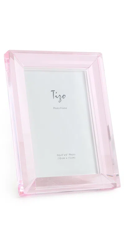 Tizo Design Cryrstal Glass Picture Frame Pink 4x6 Pink