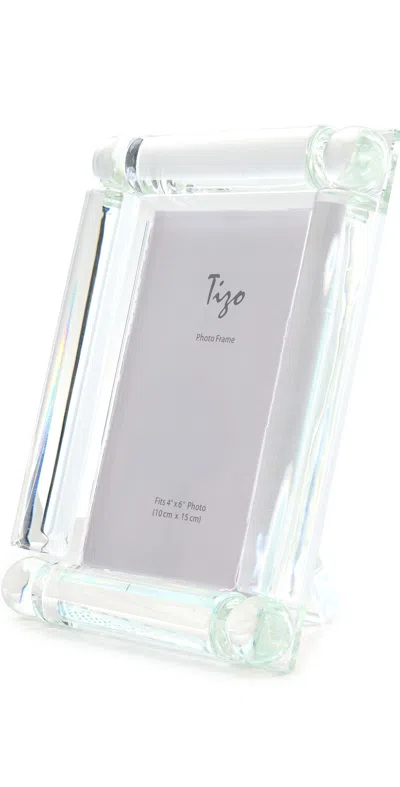 Tizo Design Crystal Glass 4 Corner Ball Clear Frame 4x6 Clear In Transparent