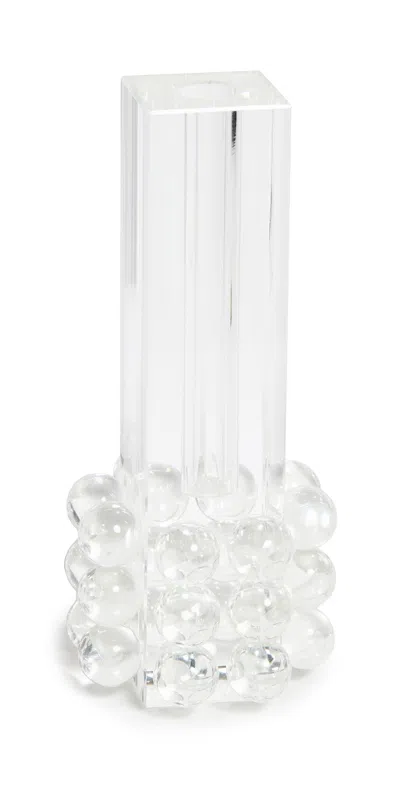 Tizo Design Crystal Glass Bubble Bud Vase Clear