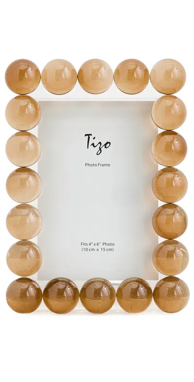 Tizo Design Crystal Glass Bubble Frame 4x6 Brown