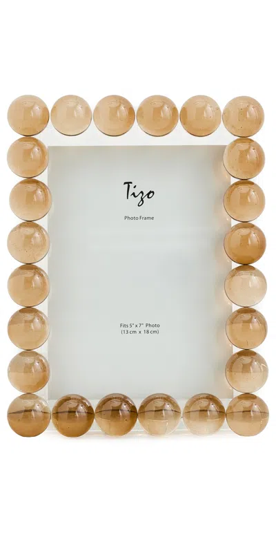 Tizo Design Crystal Glass Bubble Frame 5x7 Brown