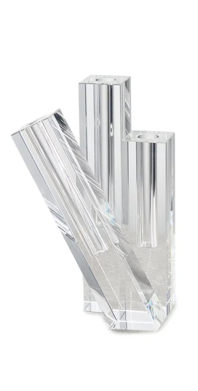 Tizo Design Crystal Glass Triple Bud Vase Clear In Transparent