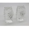 Tizo Design Crystal Glass Twisted Book End, Pair