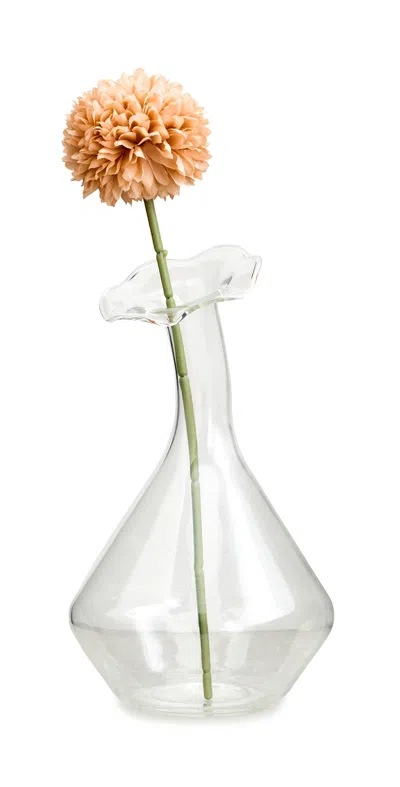 Tizo Design Glass Angled Neck Large Vase Clear