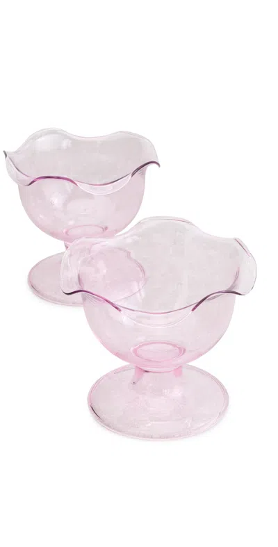 Tizo Design Glass Bowl Set Pink