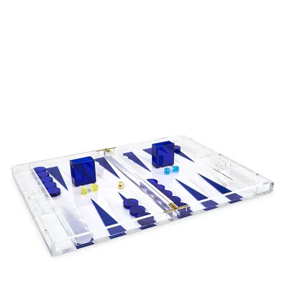 Tizo Design Lucite Backgammon Set In Blue
