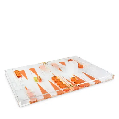 Tizo Design Lucite Backgammon Set In Orange