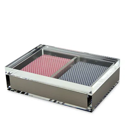 Tizo Design Lucite Card Set In Silver