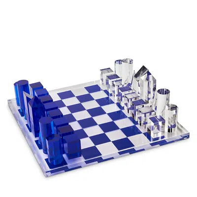 Tizo Design Lucite Chess Set In Blue