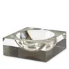 Tizo Design Lucite Clear Bowl In Silver