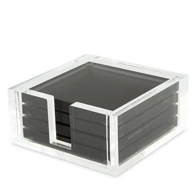 TIZO DESIGN LUCITE COASTERS, SET OF 4,HA110BKCO