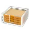 Tizo Design Lucite Coasters, Set Of 4 In Gold