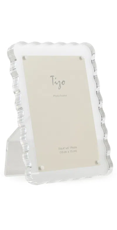 Tizo Design Lucite Frame Wave Design Clear 4x6 Clear In Transparent