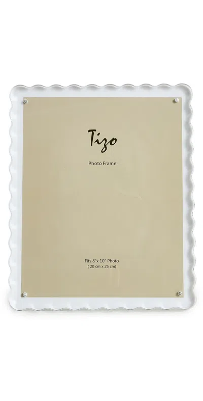 Tizo Design Lucite Frame Wave Design White 8x10 White