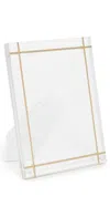 Tizo Design Lucite Frame With Brass Inlay In Clear/gold Metal