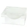 Tizo Design Lucite Frosted White Bowl
