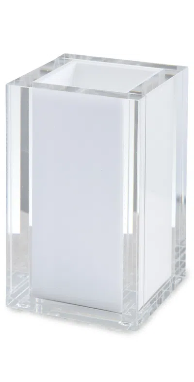 Tizo Design Lucite Toothbrush Holder With White Insert White