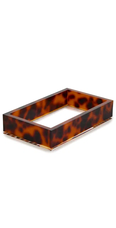 Tizo Design Lucite Tortoise Guest Towel Holder Tortoise In Multi