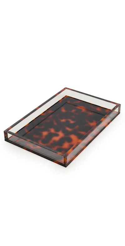 Tizo Design Lucite Tortoise Tray 12x8 Tortoise In Multi