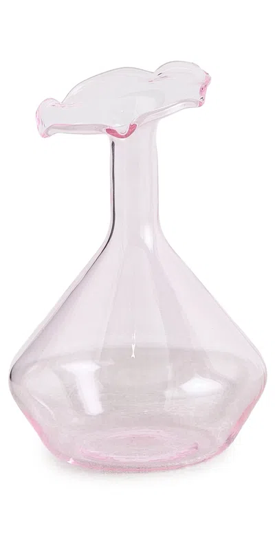 Tizo Design Pink Angled Neck Glass Vase Pink