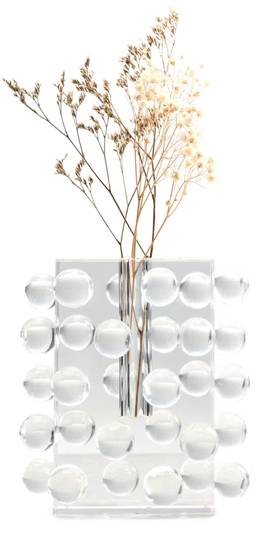 Tizo Design Small Crystal Glass Vase Clear In Transparent