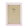 Tizo Lucite Double Border Frame, 4" X 6" In Clear/pink