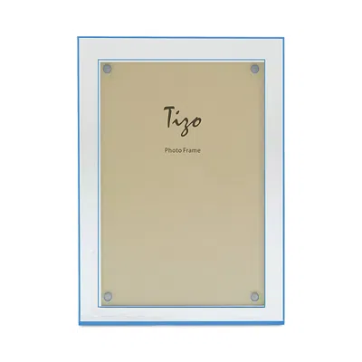 Tizo Double Border Lucite Frame, 5 X 7 In Blue