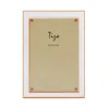 Tizo Lucite Double Border Frame, 5" X 7" In Clear/orange