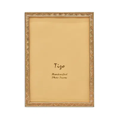 Tizo Enameled Gold Frame, White, 4 X 6