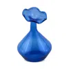 Tizo Glass Angled Neck Vase In Blue