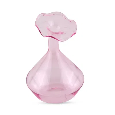 Tizo Glass Angled Neck Vase In Pink