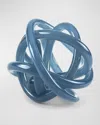Tizo Handblown Decorative Glass Knot In Blue