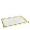Tizo Lucite Clear Tray With Golden Border