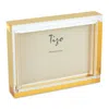 Tizo Gold Edged Lucite Box Photo Frame 5 X 7 In Gold