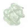 Tizo Handblown Decorative Glass Knot In Metallic