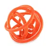 Tizo Handblown Decorative Glass Knot In Orange
