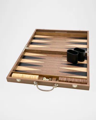 Tizo Inlaid Wood Backgammon Set In Brown