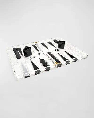 Tizo Lucite Backgammon Set In Black