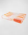 Tizo Acrylic Backgammon Board Game In Orange