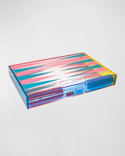 Tizo Multicolor Acrylic Backgammon Set In Pink Multi