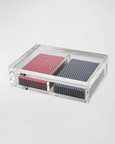 Tizo Lucite Card Box Set (includes 2 Set Of Cards) In Transparent