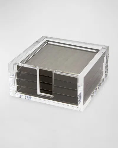 Tizo Lucite Coasters, Set Of 4 In Transparent