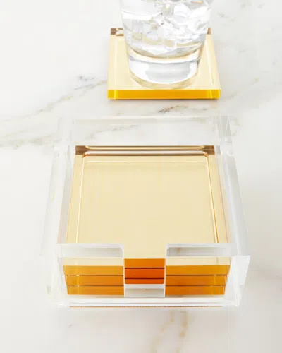 Tizo Lucite Coasters, Set Of 4 In Clear