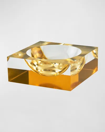 Tizo Lucite Decorative Bowl In Gold