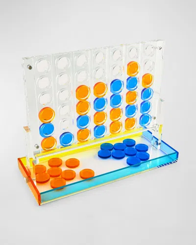 Tizo Lucite Connect 4 Game Set In Multi Color
