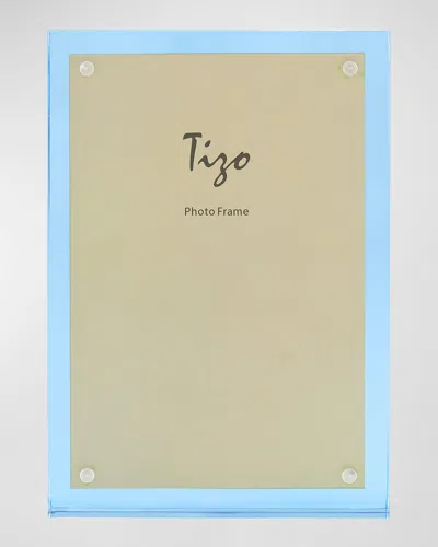 Tizo Color Lucite Frame, 4" X 6" In Clear/light Blue